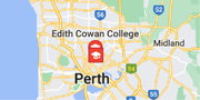 Edith Cowan University English Centre map