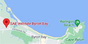 SAE Byron Bay map