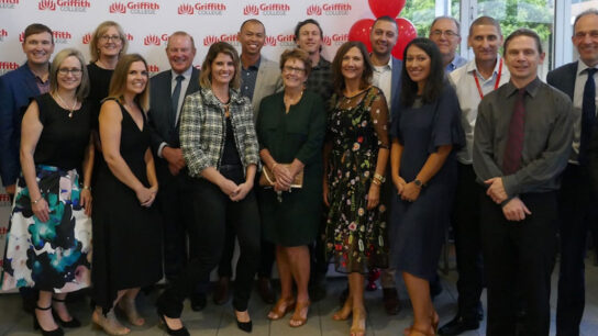 Group photo of the Griffith college staff members.