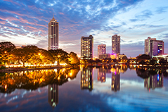 Colombo city at sunset