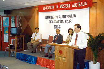 Rod Jones at Western Australia Education fair in 1994