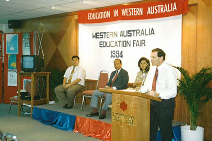 Rod Jones at Western Australia Education fair in 1994